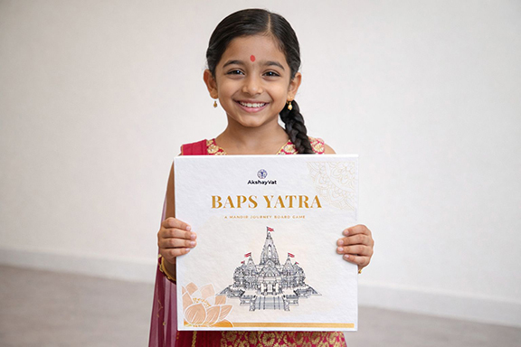 Daily Practice cards showing puja, aarti, and satsang becoming part of the adventure
